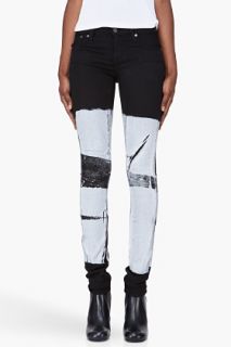 Helmut Skinny Grey Print Jeans for women