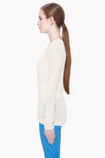 Rag & Bone Ecru Silk blend Bridget Pullover for women