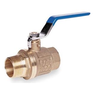 Approved Vendor 6GD23 Ball Valve, 1/2 In, M x FNPT, Forged Brass