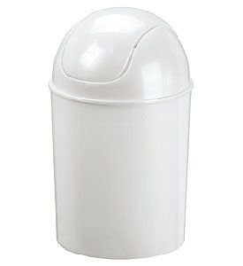 Umbra Metallic White Mini Wastebasket