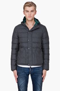 Duvetica Charcoal Wool cashmere Down Jacket for men