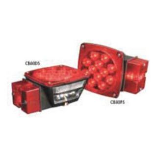 Approved Vendor 3UKW4 Sub Stop/Tail/Turn Light, LED, Red, Sq