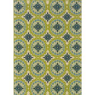 Green/Ivory Outdoor Area Rug (310 x 56)