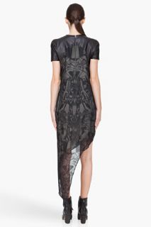 Helmut Lang Leather Trim Spider Dress for women