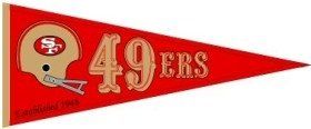 San Francisco 49Ers Red Throwback Wool Pennant Sports