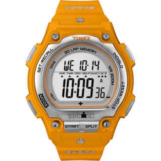 Timex Mens T5K585 Ironman Traditional Shock 30 Lap Orange/Silvertone