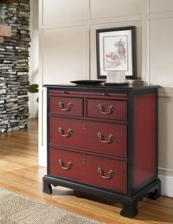 Hand painted Black Ruby Accent Chest