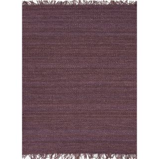 Handmade Flat weave Solid Pink/ Purple Hemp/ Jute Rug (5 x 8) Today