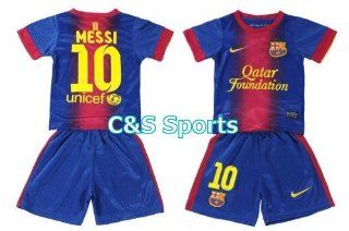 Barcelona 2012/13 Kids Messi Home Jersey Shirt & Shorts