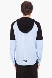 Y 3 Striped Mix Hooded Shirt for men