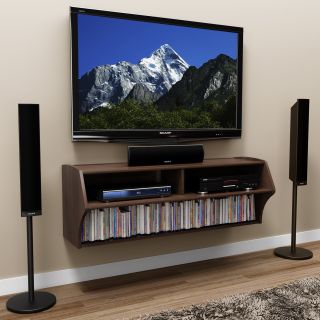 Espresso Wall Mounted A/V Console Console Today $137.99