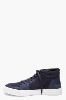 Yves Saint Laurent Navy Mid Malibu Sneakers for men