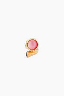 Yves Saint Laurent Pink Treasury Snail Ring for women