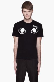 Comme Des Garçons Play  Black White Eyes Logo T shirt for men