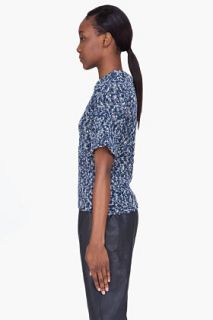 See by Chloé Navy Slub Wool T shirt for women