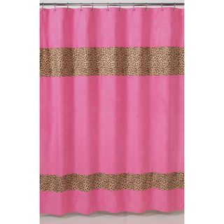Cheetah Girl Pink and Brown Shower Curtain