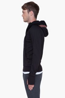 Y 3 Black Coreft Mixed Hoodie for men