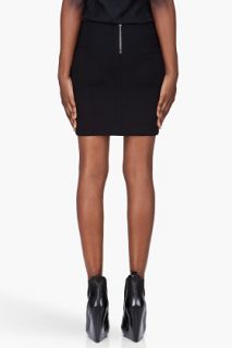 Helmut Lang Black Leather Paneled Mini Skirt for women