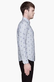 G Star Blue Baobab Print New Base Core Shirt for men