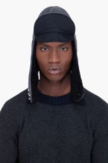 Marni Grey Felt Wool Aviator Hat for men