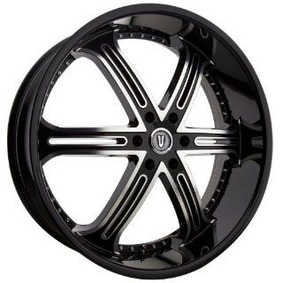 VERSANTE VE226 24x9.5 TAHOE SILVERADO Wheels Rims Black 4pc   1Set