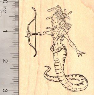 Medusa Rubber Stamp, From Greek Mythology, a Gorgon