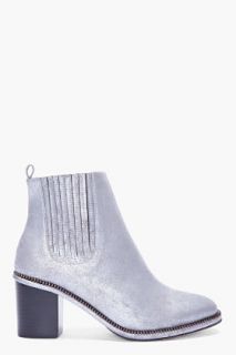 Opening Ceremony Metallic Silver Brenda Boots for women
