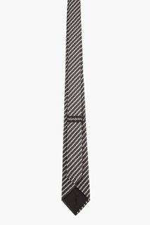 Yves Saint Laurent Grey And Silver Chain Tie for men