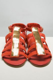 Miss Sixty  Baby Orange red Suede Gladiator Sandals for women