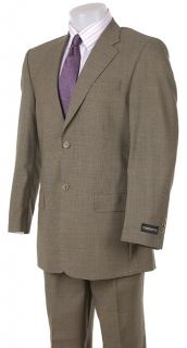 Claiborne Mens 2 button Tan Houndstooth Suit