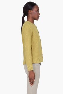 A.P.C. Lime Wool Long A Cardigan for women