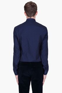 Kenzo Navy Patterned Dress Shirt for men