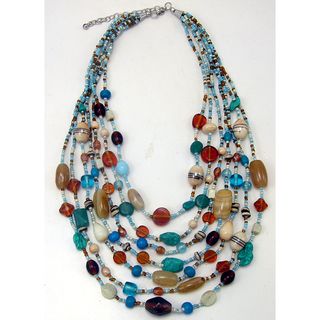 Handmade Nickel Silver Turquoise Dreams Necklace (India)
