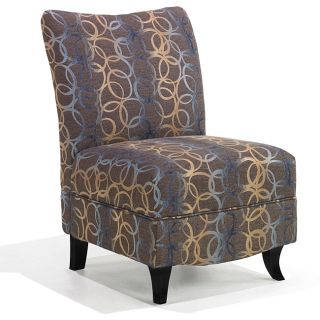 Retro Multi colored Circles Fabric Chair