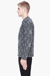 White Mountaineering Charcoal Wool Ivy Patterned Shirt for men