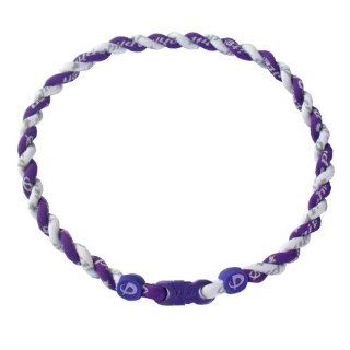 Phiten Titanium Tornado Star White Purple 18 Necklace w
