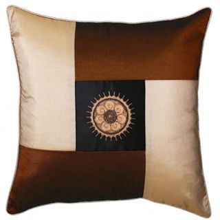 Decorative Brown and Beige Sunflower Cushion Cover
