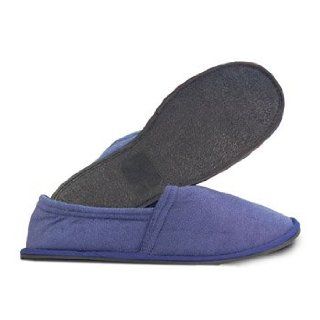 New Shoe Company Navy Blue Terry Cloth Slippers House Shoes Rubber