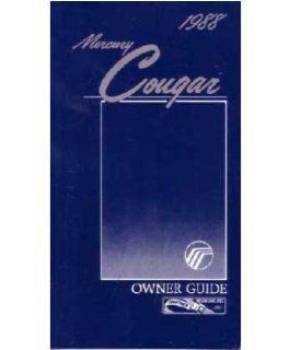 1988 Mercury Cougar Owners Manual User Guide Reference Operator Book