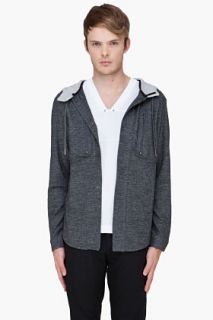 SLVR Charcoal Wool Hoodie for men