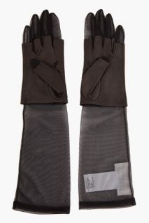 Maison Martin Margiela Leather Combo Gloves for women