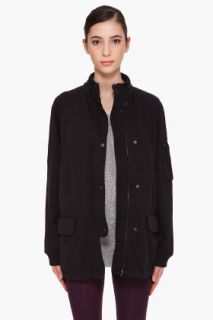 T By Alexander Wang Black Sweatshirt Parka for women