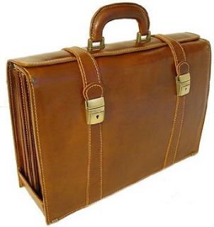 Floto Trastevere Brown Briefcase Attache Lap top Case