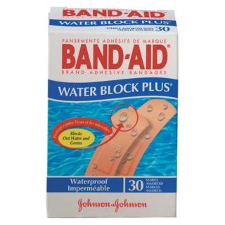 Band Aid 100453500 Bandages, Waterproof, PK 30