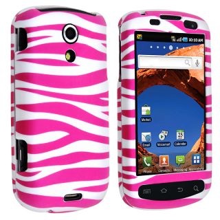 Hot Pink Zebra Rubber coated Case for Samsung Epic 4G D700