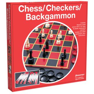 Pressman Chess / Checkers / Backgammon Combo Board