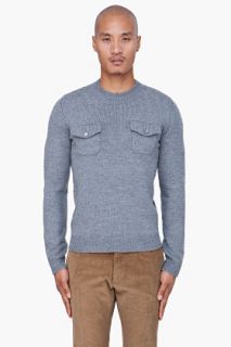 Dsquared2 Grey Wool Pocket Sweater for men