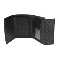 Rioni Signatrue Black Leather Multi fold Wallet