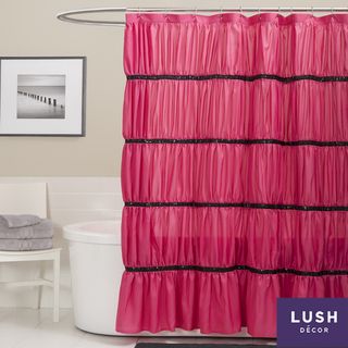 Lush Decor Twinkle Pink Shower Curtain