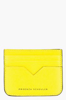 Proenza Schouler Sunshine Yellow Leather Cardholder for women